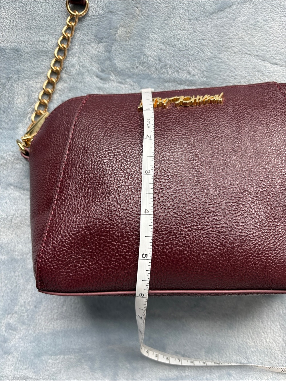 Betsey Johnson Wine Red Crossbody with Floral Scarf Accent - Picture 14 of 16